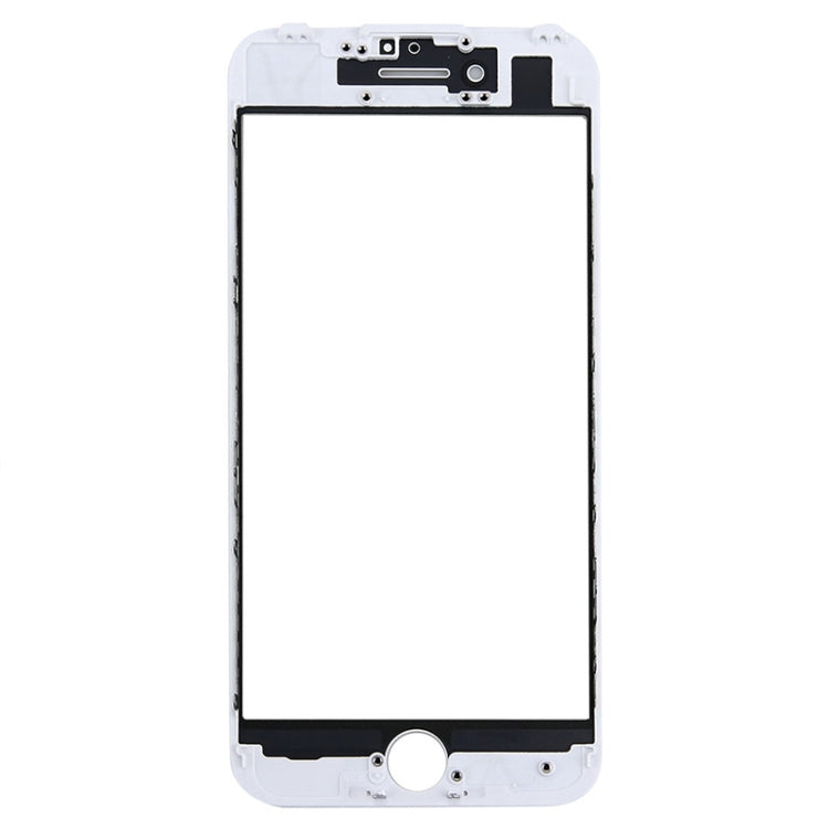 Lentille extérieure en verre de l'écran avant avec cadre de lunette d'écran LCD avant pour iPhone 7