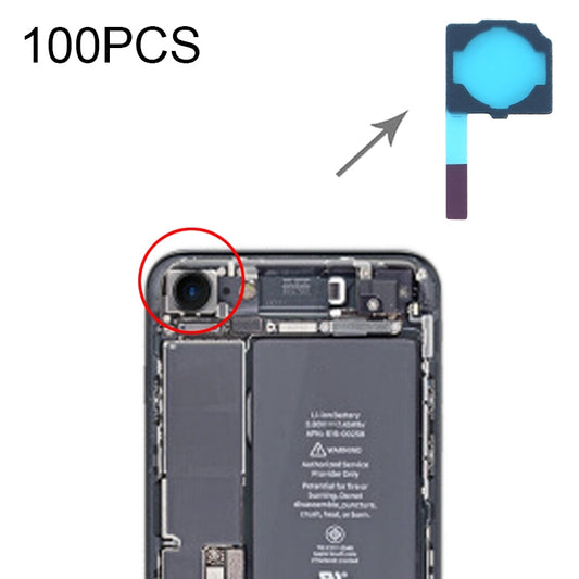 100 pièces pour iPhone 7, coussinets en mousse éponge anti-poussière pour caméra arrière