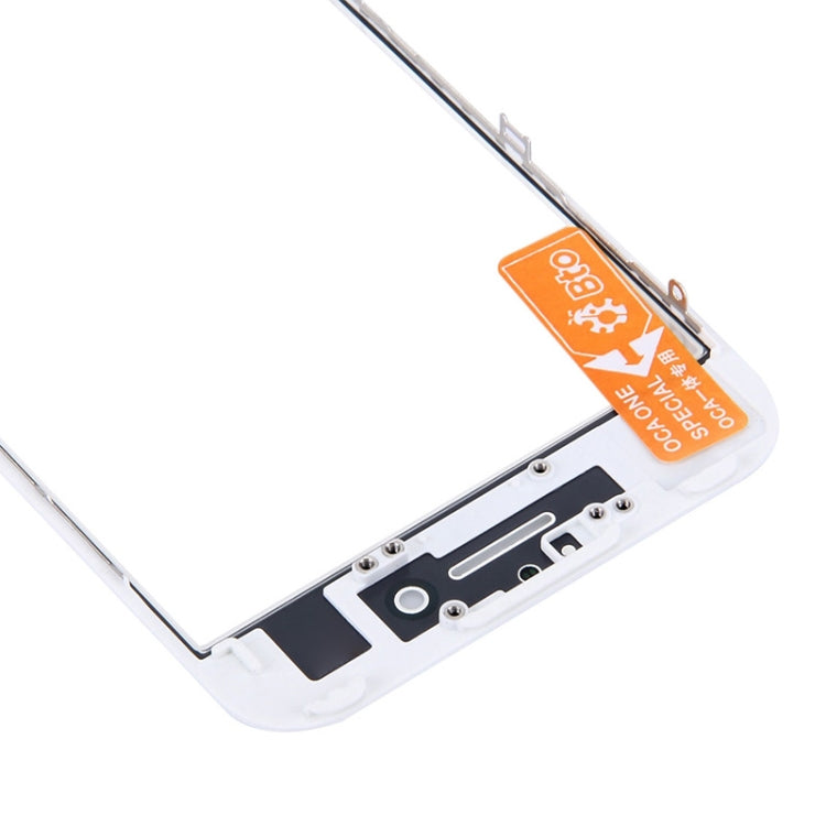 Lentille extérieure en verre de l'écran avant avec cadre de lunette d'écran LCD avant et adhésif optiquement transparent OCA pour iPhone 7