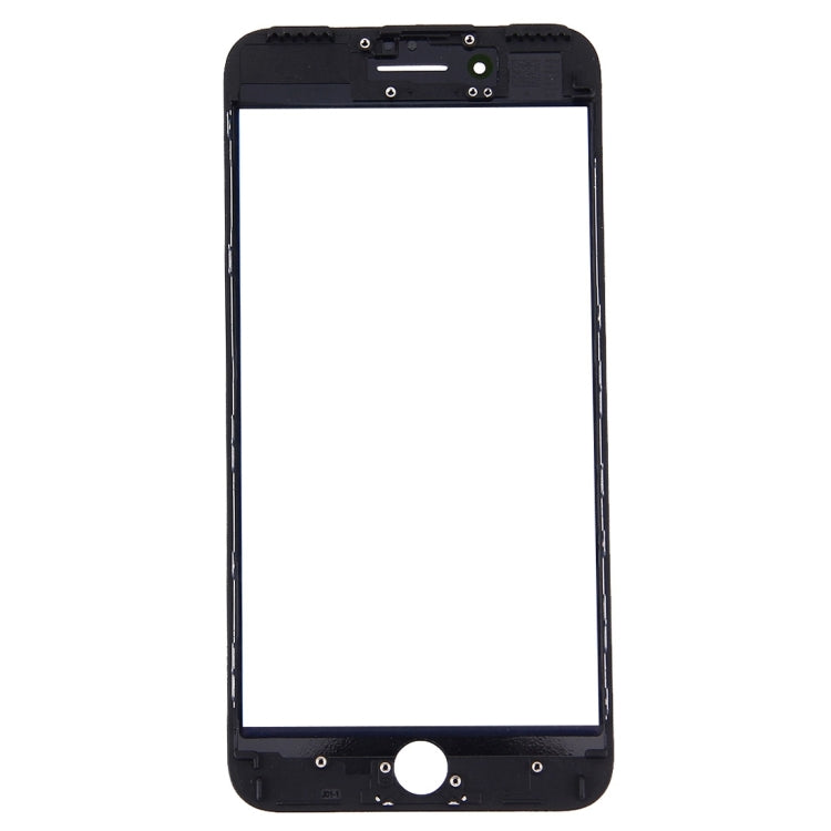 Lentille extérieure en verre de l'écran avant avec cadre de lunette d'écran LCD avant pour iPhone 7 Plus