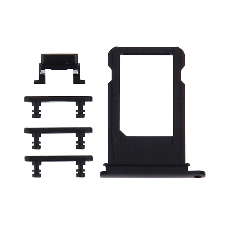 Plateau de carte + touche de contrôle du volume + bouton d'alimentation + touche de vibrateur pour interrupteur muet pour iPhone 7 Plus