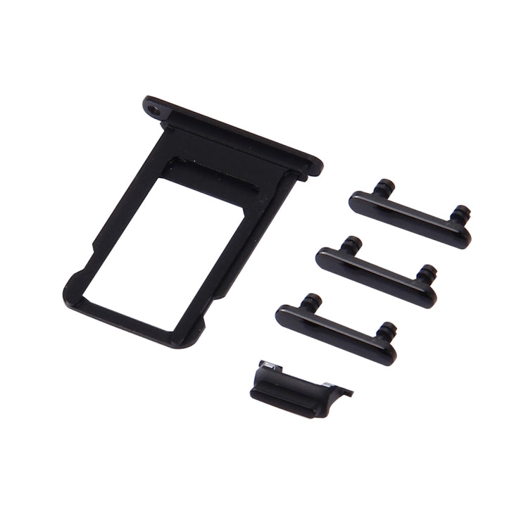Plateau de carte + touche de contrôle du volume + bouton d'alimentation + touche de vibrateur pour interrupteur muet pour iPhone 7 Plus