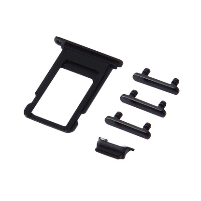 Plateau de carte + touche de contrôle du volume + bouton d'alimentation + touche de vibrateur pour interrupteur muet pour iPhone 7 Plus