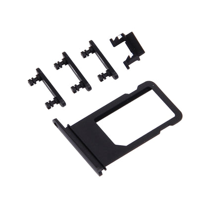Plateau de carte + touche de contrôle du volume + bouton d'alimentation + touche de vibrateur pour interrupteur muet pour iPhone 7 Plus