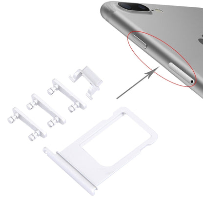 Plateau de carte + touche de contrôle du volume + bouton d'alimentation + touche de vibrateur pour interrupteur muet pour iPhone 7 Plus