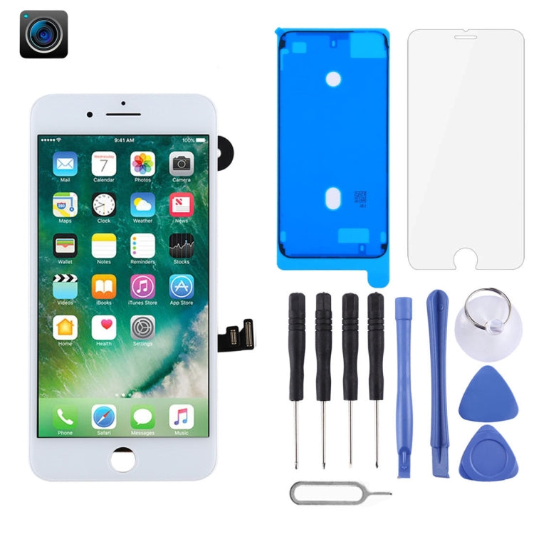 L'assemblage complet de l'écran LCD et du numériseur comprend une caméra frontale pour iPhone 7 Plus