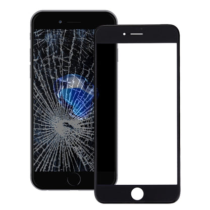 Lentille extérieure en verre de l'écran avant avec cadre de lunette d'écran LCD avant et adhésif OCA optiquement transparent pour iPhone 7 Plus