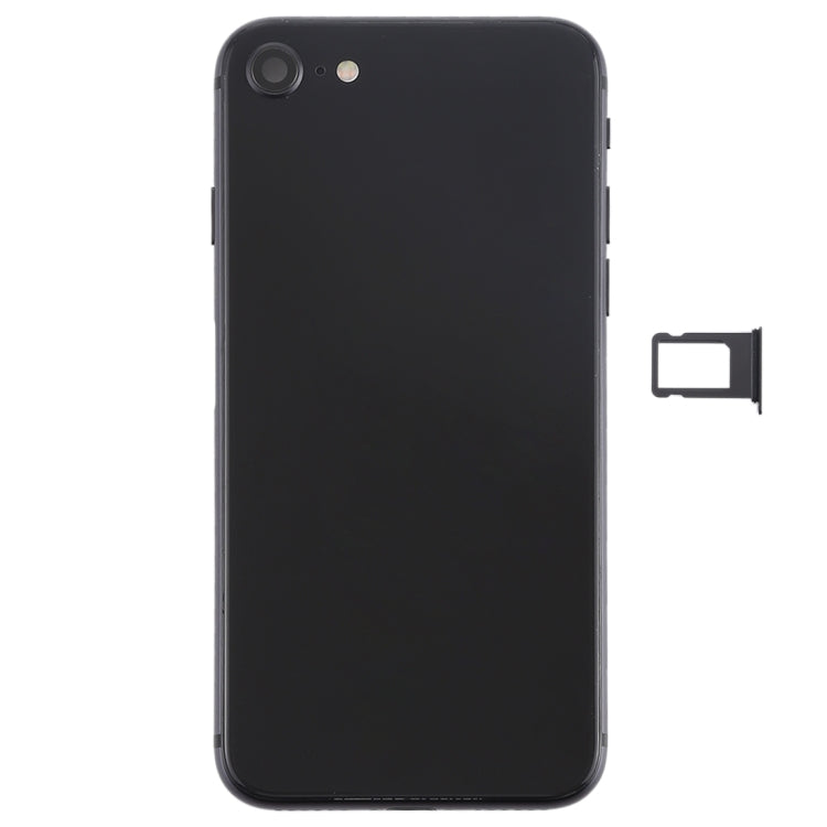 Ensemble couvercle arrière de la batterie avec touches latérales, vibrateur, sonnerie de haut-parleur, bouton d'alimentation, bouton de volume, câble flexible et plateau pour cartes pour iPhone 8