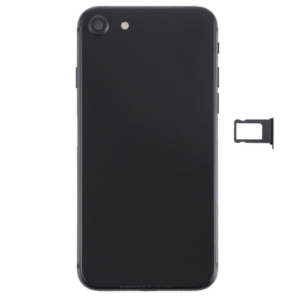 Ensemble couvercle arrière de la batterie avec touches latérales, vibrateur, sonnerie de haut-parleur, bouton d'alimentation, bouton de volume, câble flexible et plateau pour cartes pour iPhone 8