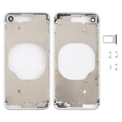 Coque arrière transparente avec objectif d'appareil photo, plateau pour carte SIM et touches latérales pour iPhone 8