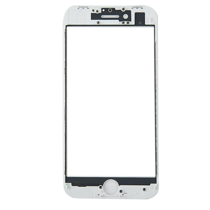 Lentille extérieure en verre de l'écran avant avec cadre de lunette d'écran LCD avant et adhésif OCA optiquement transparent pour iPhone 8