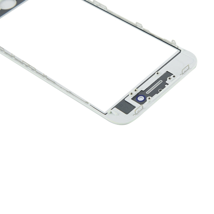 Lentille extérieure en verre de l'écran avant avec cadre de lunette d'écran LCD avant et adhésif OCA optiquement transparent pour iPhone 8