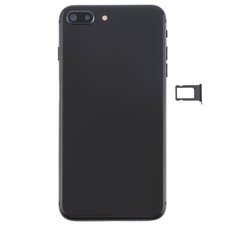Ensemble couvercle arrière de la batterie avec touches latérales, vibrateur, sonnerie de haut-parleur, bouton d'alimentation, bouton de volume, câble flexible et plateau pour cartes pour iPhone 8 Plus