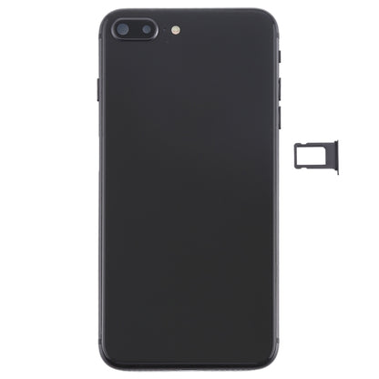 Ensemble couvercle arrière de la batterie avec touches latérales, vibrateur, sonnerie de haut-parleur, bouton d'alimentation, bouton de volume, câble flexible et plateau pour cartes pour iPhone 8 Plus
