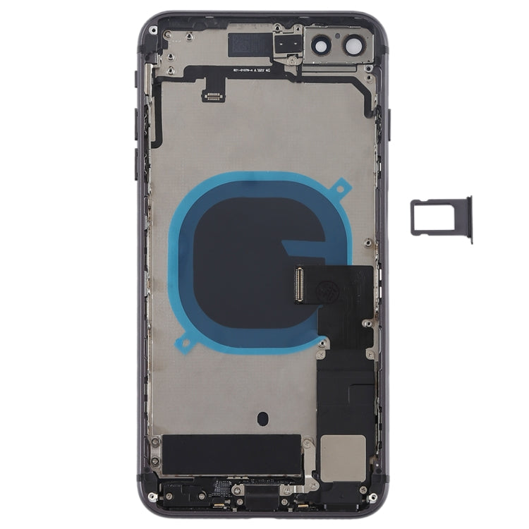 Ensemble couvercle arrière de la batterie avec touches latérales, vibrateur, sonnerie de haut-parleur, bouton d'alimentation, bouton de volume, câble flexible et plateau pour cartes pour iPhone 8 Plus