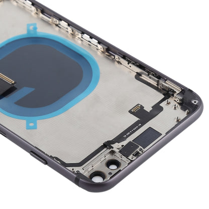 Ensemble couvercle arrière de la batterie avec touches latérales, vibrateur, sonnerie de haut-parleur, bouton d'alimentation, bouton de volume, câble flexible et plateau pour cartes pour iPhone 8 Plus