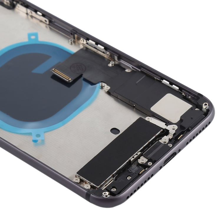 Ensemble couvercle arrière de la batterie avec touches latérales, vibrateur, sonnerie de haut-parleur, bouton d'alimentation, bouton de volume, câble flexible et plateau pour cartes pour iPhone 8 Plus