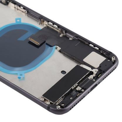 Ensemble couvercle arrière de la batterie avec touches latérales, vibrateur, sonnerie de haut-parleur, bouton d'alimentation, bouton de volume, câble flexible et plateau pour cartes pour iPhone 8 Plus