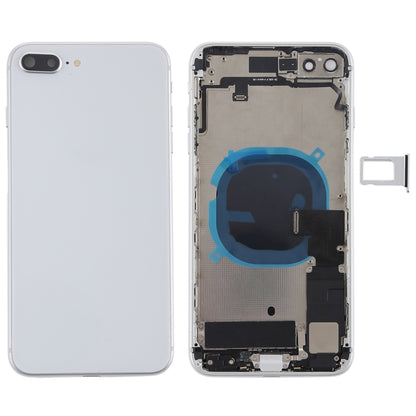 Ensemble couvercle arrière de la batterie avec touches latérales, vibrateur, sonnerie de haut-parleur, bouton d'alimentation, bouton de volume, câble flexible et plateau pour cartes pour iPhone 8 Plus
