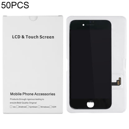 Boîte blanche d'emballage en carton de 50 pièces pour écran LCD et numériseur iPhone 8 Plus/7 Plus, assemblage complet