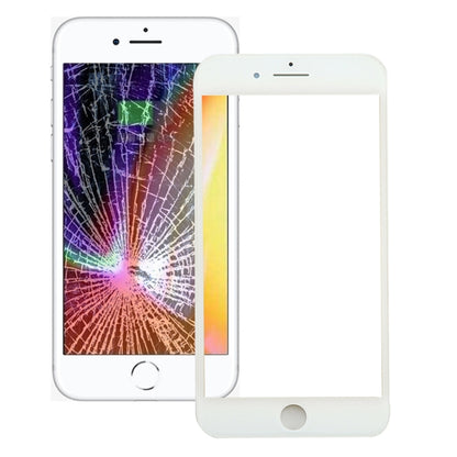 Lentille extérieure en verre de l'écran avant avec cadre de lunette d'écran LCD avant et adhésif OCA optiquement transparent pour iPhone 8 Plus