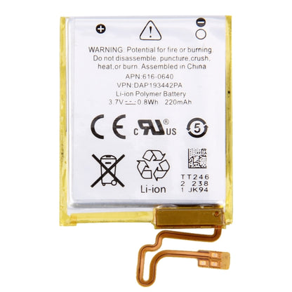 Batterie Li-polymère rechargeable 3,7 V 220 mAh pour iPod nano 7ème