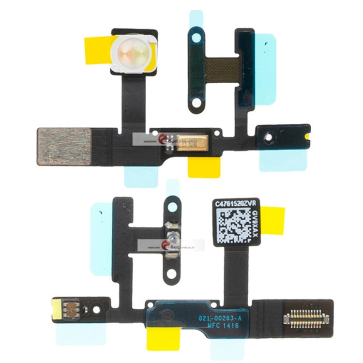 Bouton d'alimentation et lampe de poche + câble flexible de microphone pour iPad Pro 9,7 pouces / A1673 / A1674 / A1675
