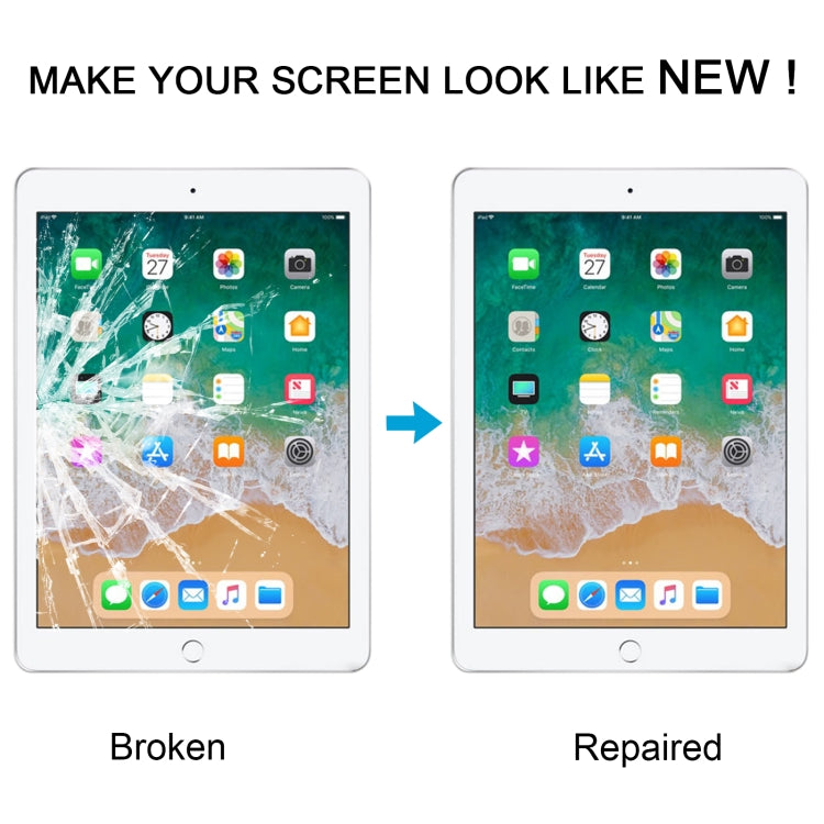 Lentille extérieure en verre pour écran avant, pour iPad Pro 12.9 2021 5e/2022 6e, avec adhésif OCA optiquement transparent