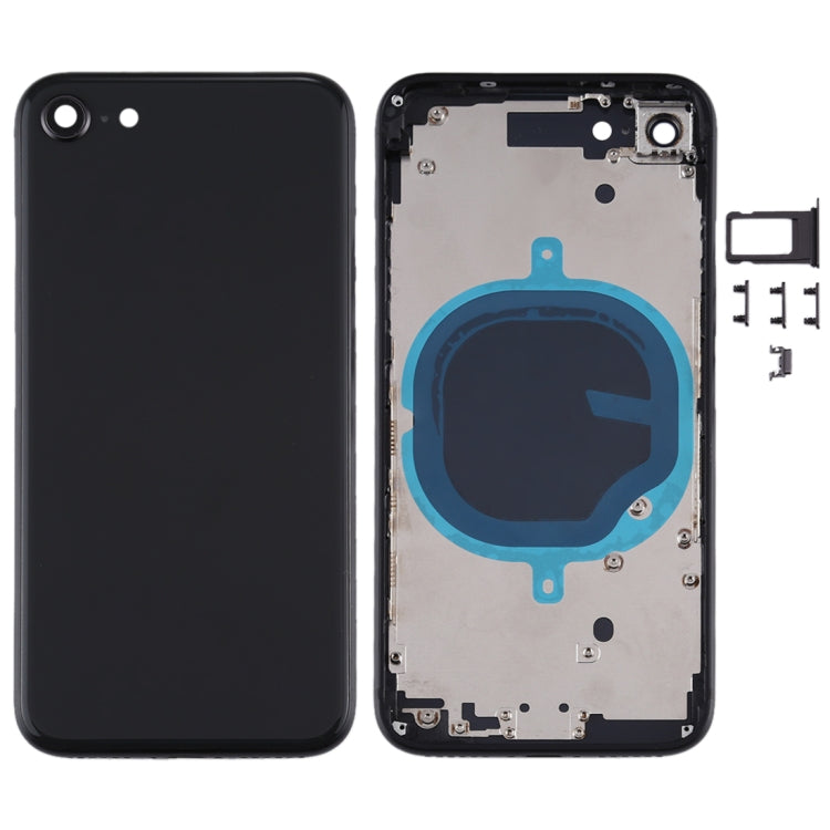 Couvercle arrière de la batterie avec couvercle d'objectif d'appareil photo, plateau de carte SIM et touches latérales pour iPhone SE 2020