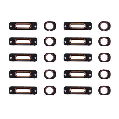 10 PCS 2 en 1 pour iPhone SE Supports de retenue de port de chargement + anneaux de prise casque