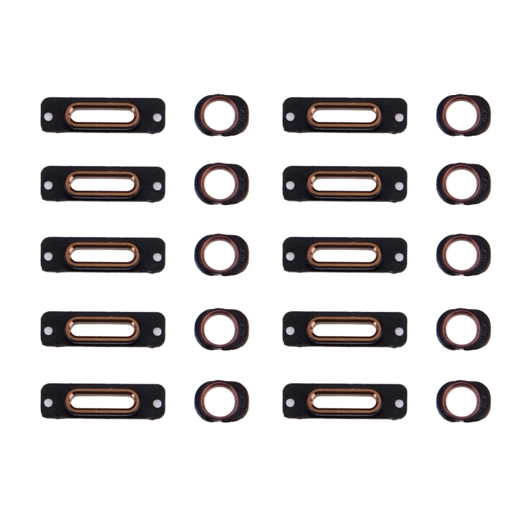 10 PCS 2 en 1 pour iPhone SE Supports de retenue de port de chargement + anneaux de prise casque