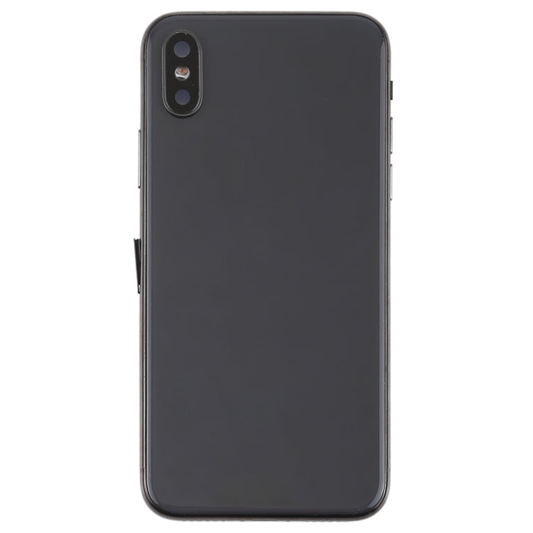 Ensemble couvercle arrière de la batterie avec touches latérales, vibrateur, sonnerie de haut-parleur, bouton d'alimentation, bouton de volume, câble flexible, plateau pour cartes et adhésif de batterie pour iPhone X