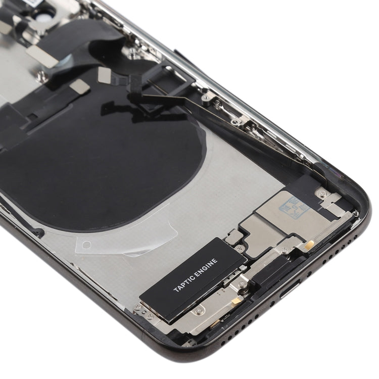 Ensemble couvercle arrière de la batterie avec touches latérales, vibrateur, sonnerie de haut-parleur, bouton d'alimentation, bouton de volume, câble flexible, plateau pour cartes et adhésif de batterie pour iPhone X