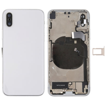 Ensemble couvercle arrière de la batterie avec touches latérales, vibrateur, sonnerie de haut-parleur, bouton d'alimentation, bouton de volume, câble flexible, plateau pour cartes et adhésif de batterie pour iPhone X