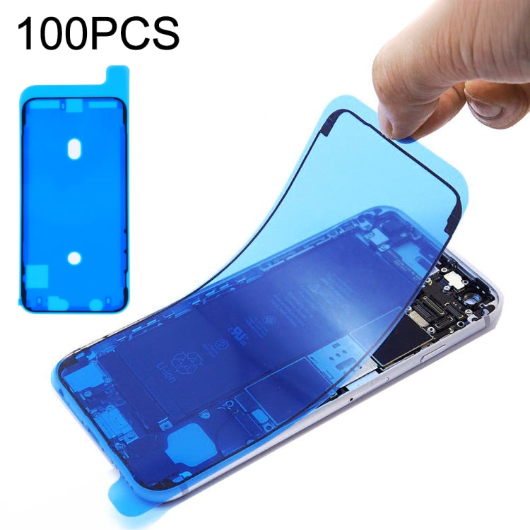 Autocollants adhésifs imperméables pour cadre LCD, 100 pièces, pour iPhone X