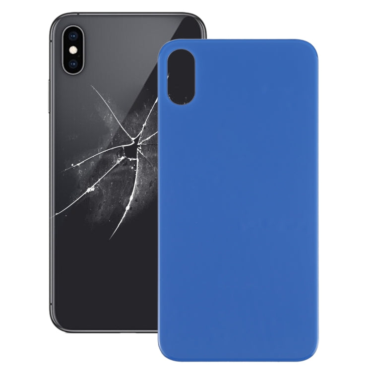 Couvercle de batterie arrière en verre avec grand trou de caméra de remplacement facile pour iPhone X / XS