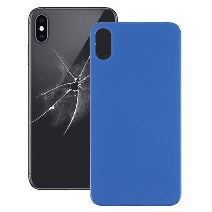 Couvercle de batterie arrière en verre avec grand trou de caméra de remplacement facile pour iPhone X / XS