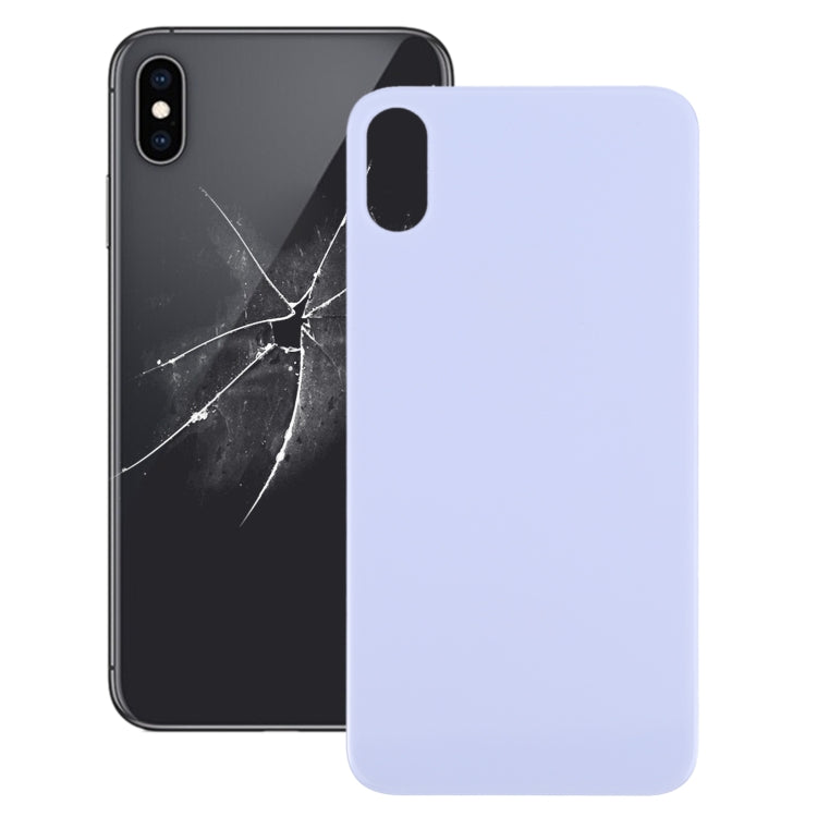 Couvercle de batterie arrière en verre avec grand trou de caméra de remplacement facile pour iPhone X / XS