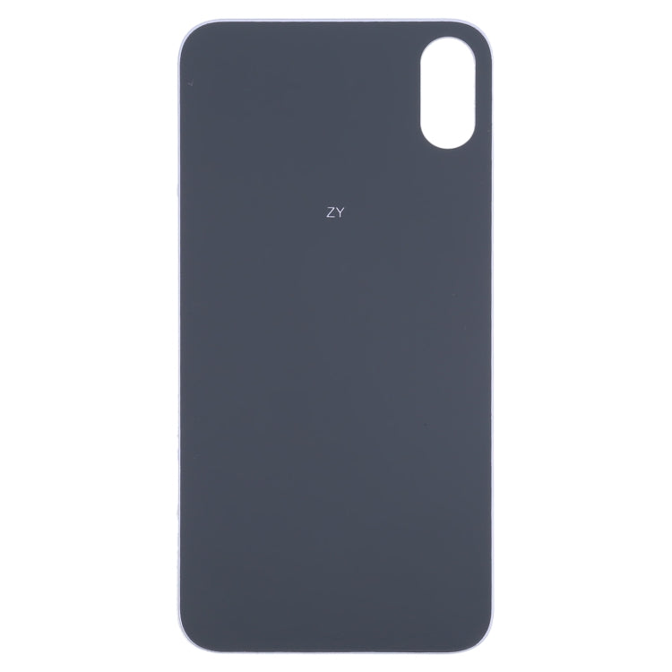 Couvercle de batterie arrière en verre avec grand trou de caméra de remplacement facile pour iPhone X / XS