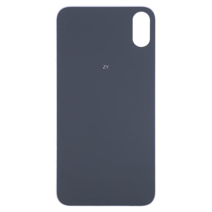 Couvercle de batterie arrière en verre avec grand trou de caméra de remplacement facile pour iPhone X / XS