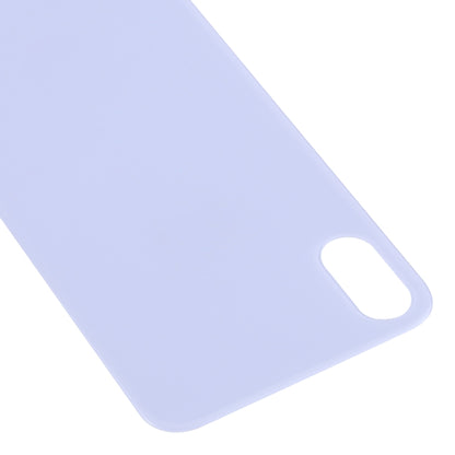 Couvercle de batterie arrière en verre avec grand trou de caméra de remplacement facile pour iPhone X / XS