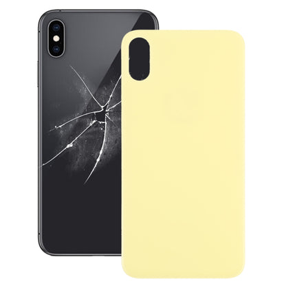 Couvercle de batterie arrière en verre avec grand trou de caméra de remplacement facile pour iPhone X / XS