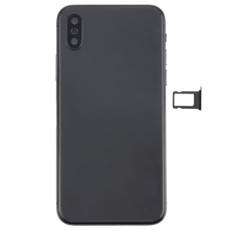 Ensemble de couvercle arrière de batterie avec touches latérales, module de chargement sans fil, bouton de volume, câble flexible et plateau de carte pour iPhone X