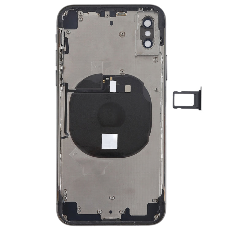 Ensemble de couvercle arrière de batterie avec touches latérales, module de chargement sans fil, bouton de volume, câble flexible et plateau de carte pour iPhone X