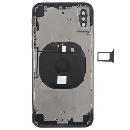 Ensemble de couvercle arrière de batterie avec touches latérales, module de chargement sans fil, bouton de volume, câble flexible et plateau de carte pour iPhone X