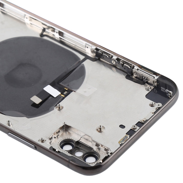 Ensemble de couvercle arrière de batterie avec touches latérales, module de chargement sans fil, bouton de volume, câble flexible et plateau de carte pour iPhone X