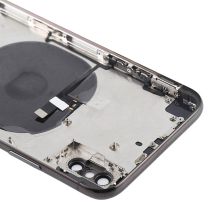 Ensemble de couvercle arrière de batterie avec touches latérales, module de chargement sans fil, bouton de volume, câble flexible et plateau de carte pour iPhone X