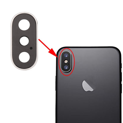 Bague d'objectif de caméra arrière pour iPhone X