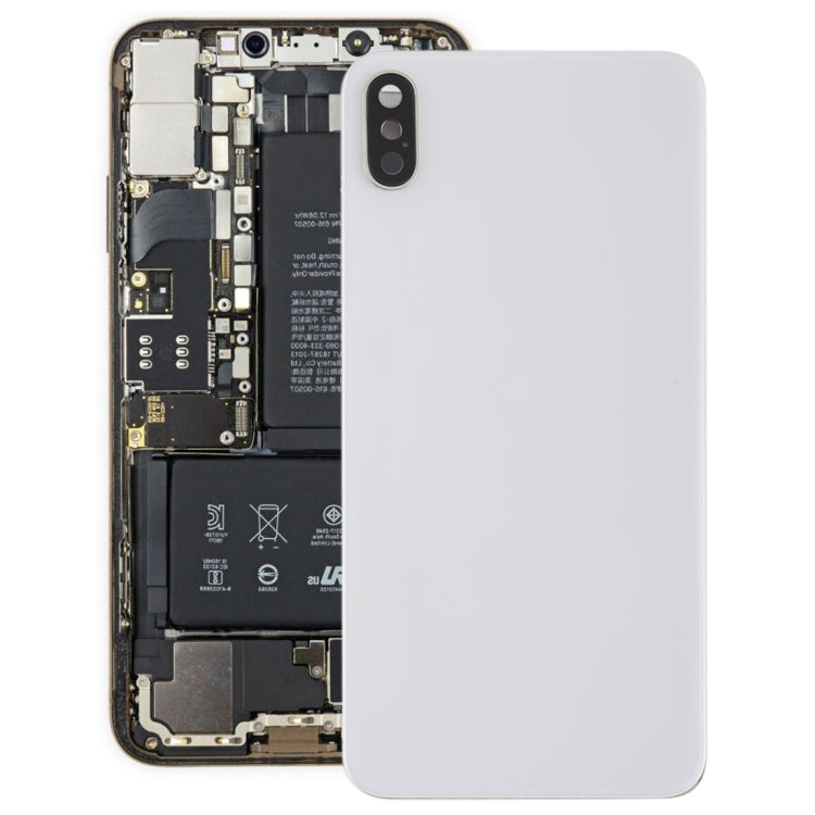 Couvercle arrière de la batterie avec lunette de caméra arrière, objectif et adhésif pour iPhone XS Max