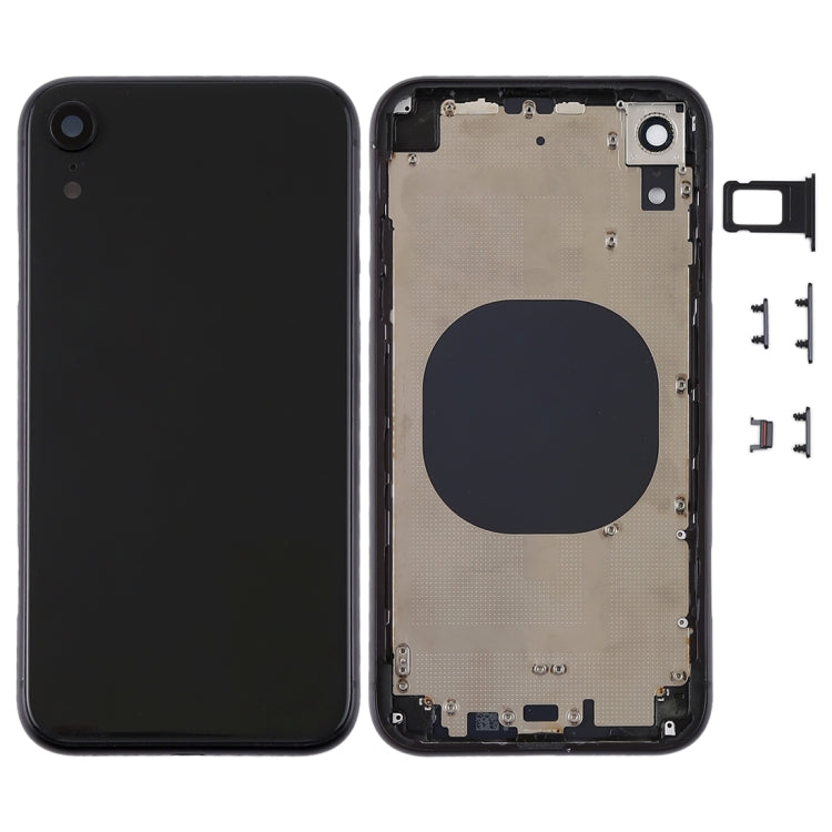 Couvercle du boîtier arrière avec objectif de l'appareil photo, plateau pour carte SIM et touches latérales pour iPhone XR